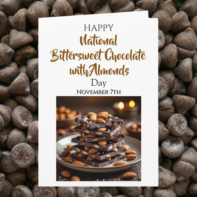 Tarjeta National Bittersweet Chocolate with Almonds Day (Subido por el creador)