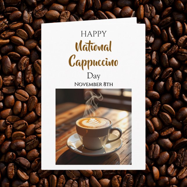 Tarjeta National Cappuccino Day | November 8th (Subido por el creador)