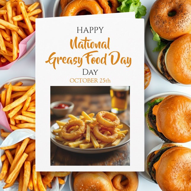 Tarjeta National Greasy Foods Day | October 25th (Subido por el creador)
