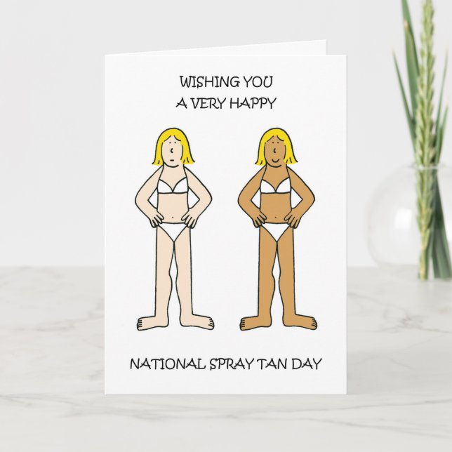 Tarjeta National Spray Tan Day March 6th (Anverso)