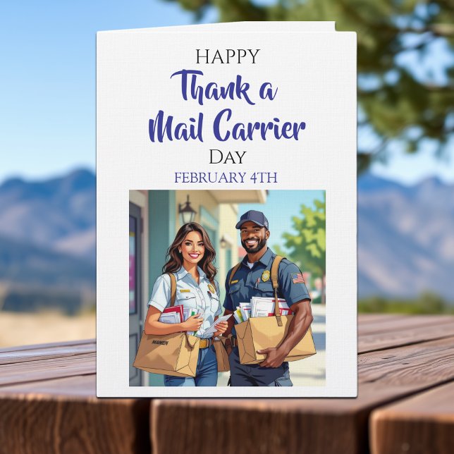 Tarjeta National Thank a Mail Carrier Day | Feb 4th (Subido por el creador)