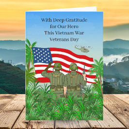 Tarjeta National Vietnam War Veterans Day Soldiers 