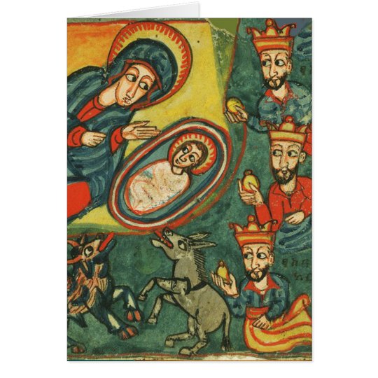 TARJETA NATIVIDAD, ADORACIÓN DEL REZO IRLANDÉS DEL NAVIDAD