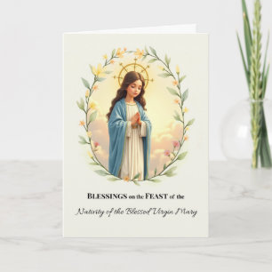 Tarjeta Natividad de la Santísima Virgen María Día de Fies