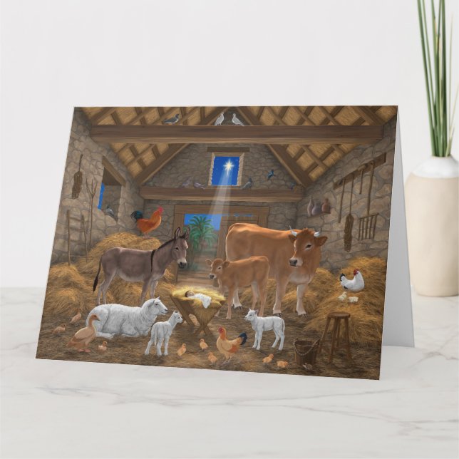 Tarjeta Natividad de los Navidades de la Santa Noche (Anverso)