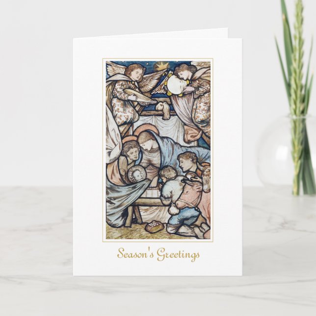 Tarjeta Natividad Jesús Nacimiento Vintage Navidad (Anverso)