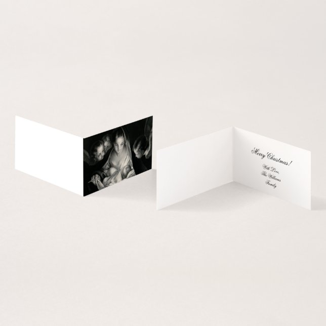 Tarjeta Natividad Madre María Angels Bebé Jesús Magnético (Interior y exterior)