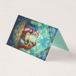 Tarjeta Nativity in stained glass