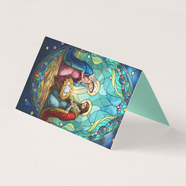 Tarjeta Nativity in stained glass  (Anverso)