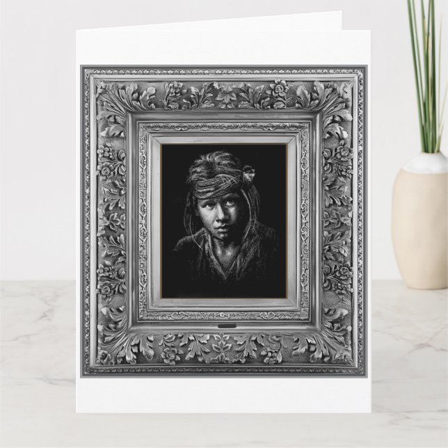 Tarjeta Nativo indígena americano. (Anverso)