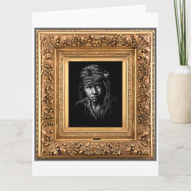 Tarjeta Nativo indígena americano. (Anverso)