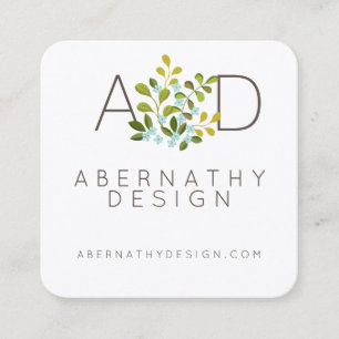 Tarjeta natural contemporánea floral moderna del