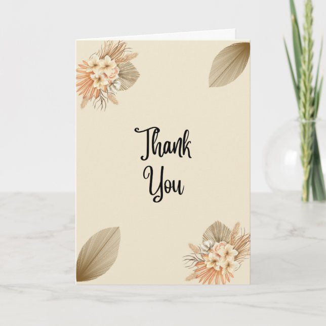 Tarjeta Natural Thank You Card (Anverso)