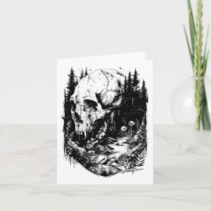 Tarjeta Naturaleza al aire libre Bosque retro