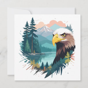 Tarjeta Naturaleza animal de vida silvestre de águila Natu