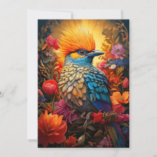 Tarjeta Naturaleza Caprichosa Pájaro Azul Nº 2