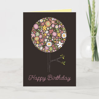 Tarjeta Naturaleza colorida caprichosa del árbol del