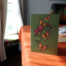 Tarjeta Naturaleza de la mariposa monarca