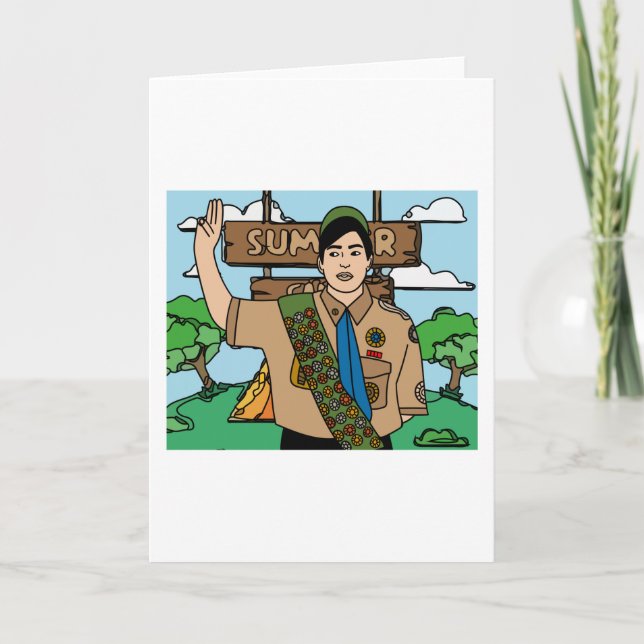 Tarjeta Naturaleza de la supervivencia de los exploradores (Anverso)