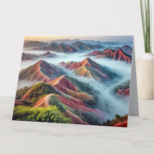Tarjeta Naturaleza de las montañas Paisaje al aire libre T