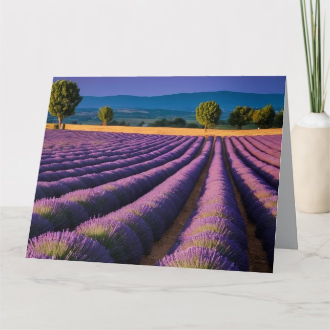 Tarjeta Naturaleza de Lavanda Paisaje al aire libre Tranqu (Anverso)