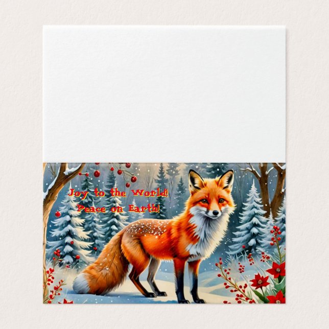 Tarjeta Naturaleza de los bosques nevados (Exterior desplegado)