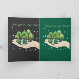 Tarjeta Naturaleza en Nuestras Manos Arte Ambiental Acuare