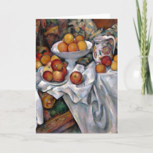 Tarjeta Naturaleza Muerta Naranjas - Pintura de Paul Cezan