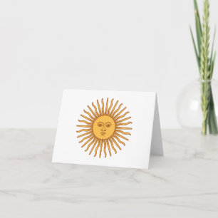Tarjeta Naturaleza solar océano Sol de Mayo Argentina