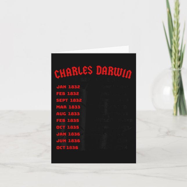 Tarjeta Naturalist Charles Darwin Beagle Meme Tour D (Anverso)