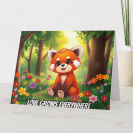 Tarjeta Nature’s Hug in a Cute Red Panda