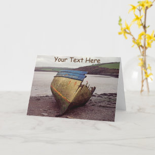 Tarjeta Naufragio de barco personalizable, Cornualles, Rei