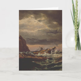 Tarjeta Naufragio en la costa noruega por Johan Dahl 