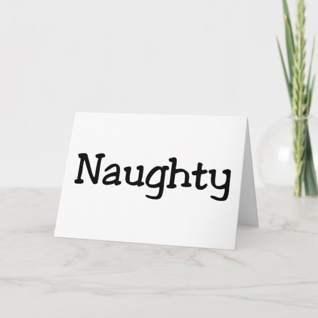 Tarjeta Naughty Black (Anverso)