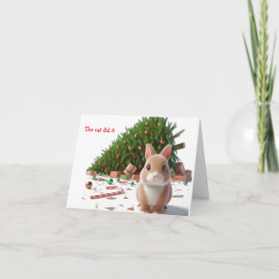 Tarjeta Naughty Bunny Navidades