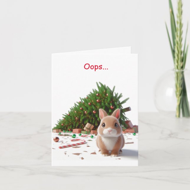 Tarjeta Naughty Bunny Navidades (Anverso)