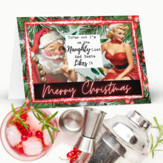 Tarjeta Naughty Christmas Card - Funny - Retro Husband