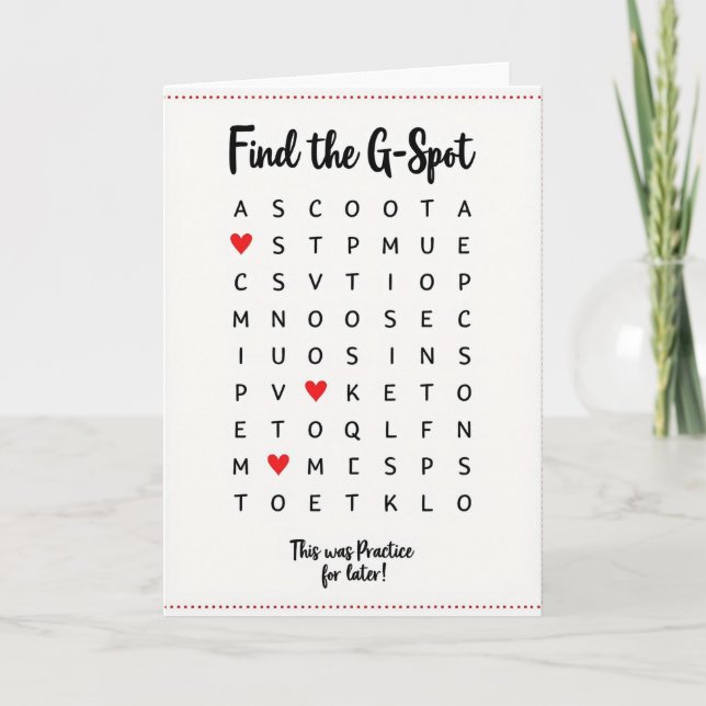 Tarjeta Naughty G Spot Practice Card (Anverso)