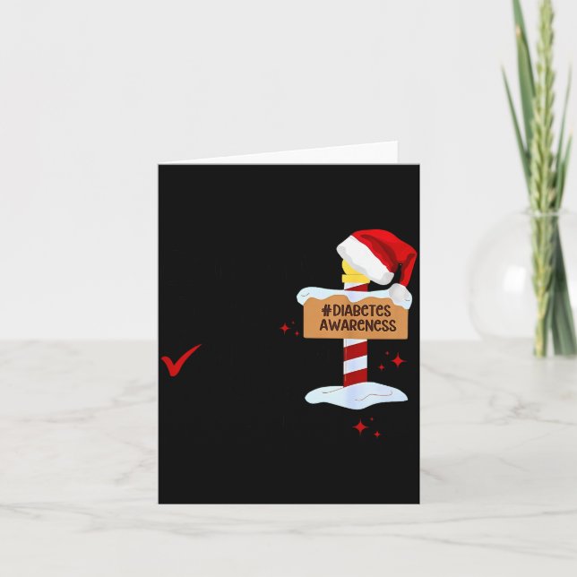 Tarjeta Naughty Nice My Blood Sugar Was Low Diabetes Aware (Anverso)