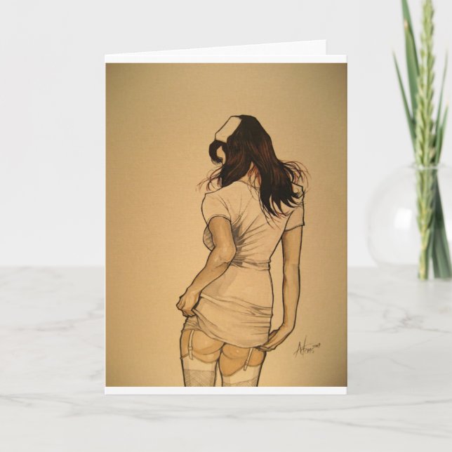 Tarjeta Naughty Nurse (Anverso)