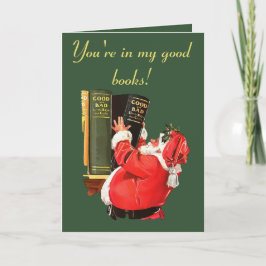 Tarjeta Naughty or Nice Lists Christmas Fun Vector Ar