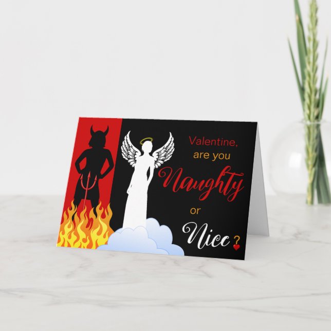 Tarjeta Naughty y Nice Valentine (Anverso)
