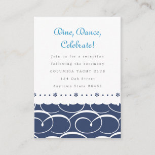 Tarjeta náutica de la recepción o de información