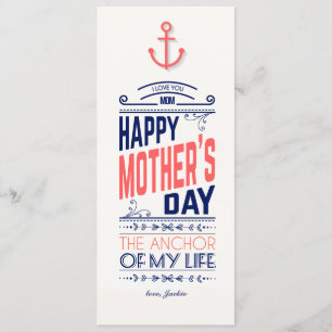 Tarjeta náutica del día de madre