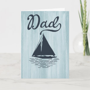 Tarjeta Náutica moderna de papá Los Padres Día Azul