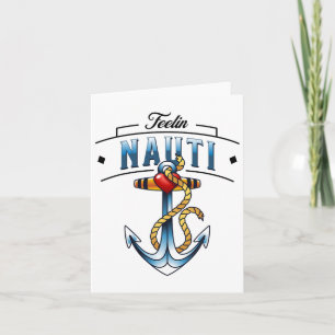 Tarjeta Nautical Anchor Funny Boing Sailing Feelin Nauti