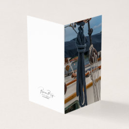 Tarjeta Nautical Rope y Tackle Blank Notecards
