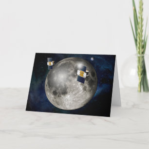Tarjeta Nave Espacial De Gris Gemelo Gemelo Orbital En La