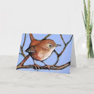 Tarjeta NAVE, PÁJAROS, en el pastel de aceite