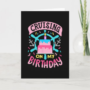 Tarjeta Navegando en mi cumpleaños divertido viaje de cruc